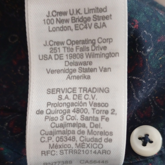 J. Crew Secret Wash Mens Classic Short Sleeve Organic Cotton Floral Shirt, XL - Picture 10 of 12